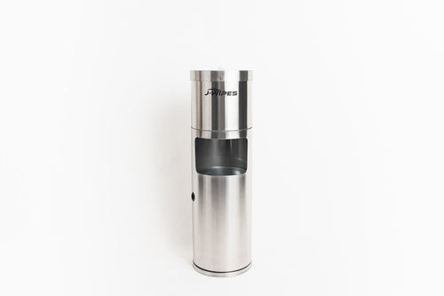 J-WIPES®ゴミ箱付きフロアディスペンサー（シルバー）